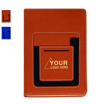 A5 Business Notebook with PU Cover and Storage Pocket (Includes 100 Sheets)