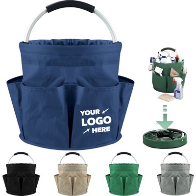 Multifunctional Foldable Portable Camping, Picnic, And Garden Tool Storage Basket With Handle