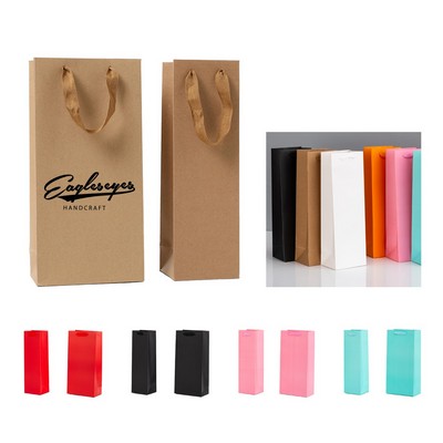Kraft Paper Wine Tote Bag