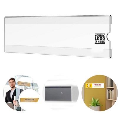 Crystal Clear Desk Name Tags