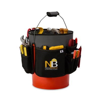 Heritage Supply Pro® Recycled rPET 18-inch 5-Gallon Bucket Tool Organizer - Dark Grey