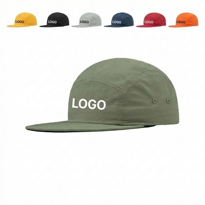 5 Panel Camper Flat Brim Hat