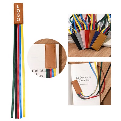 Multicolor Leather Ribbon Bookmark