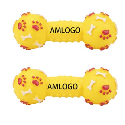 Durable Rubber Dumbbell Chew Toy Dogs