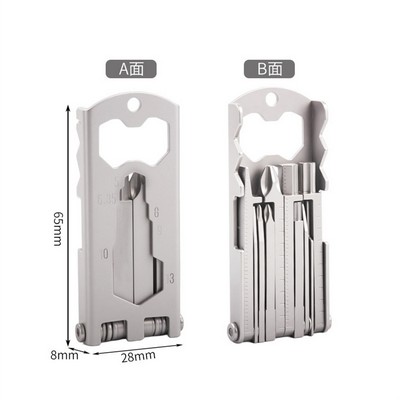 13-In-1 Integrated Folding Stainless Steel Multi-Purpose Screwdriver, Portable Outdoor Repair Tool