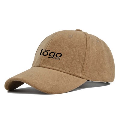 Suede Cotton Baseball Cap