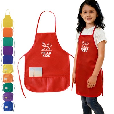 Waterproof Stain Resistant Kids Art Apron with Easy Clean Fabric