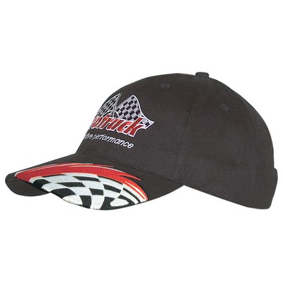 Brushed Cotton with Swoosh & Check Embroidery Cap