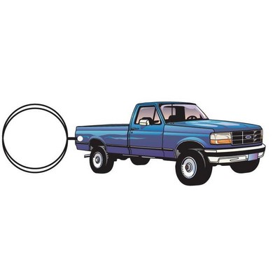 Blue Pick Up Truck Executive Keychain w/Mirrored Back (12 Square Inch)