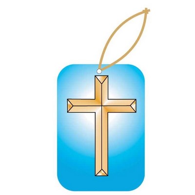 Gold Cross Executive Ornament w/ Mirrored Back (6 Square Inch)