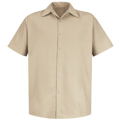 Red Kap® Men's Short Sleeve Specialized Pocketless Work Shirt
