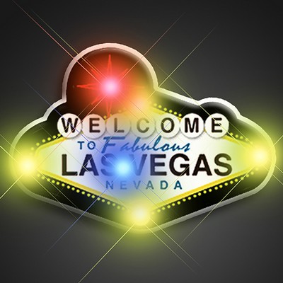 Flashing "Welcome to Vegas" Flashing Pins - BLANK