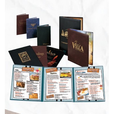 Harrisburg Single Clear Pocket 1 View Menu Cover (5 1/2"x8 1/2" Insert)