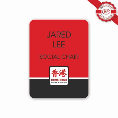 Laminated Name Badge (3"x4") Rectangle