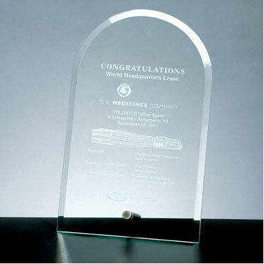 Beveled Arch Award w/ Aluminum Pole (Large)