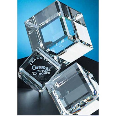 Crystal Standing Beveled Cube Award (2½" x 2½")