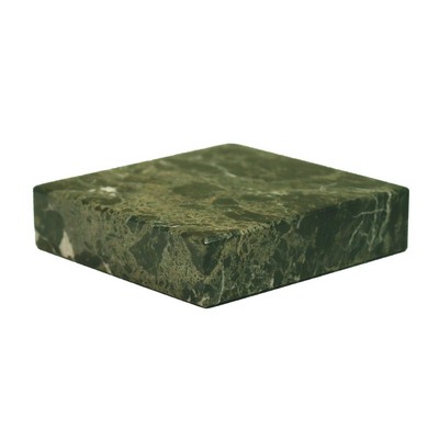 Jade Leaf Green Square Marble Base (4"x¾"x4")