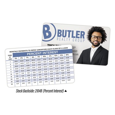 UV-Coated (1S) Plastic Business Card - 3.5x2 (2-Sided) - Round Corners - 10 pt.