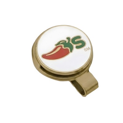 Classic Hat Clip Brass with Enamel Ball Marker