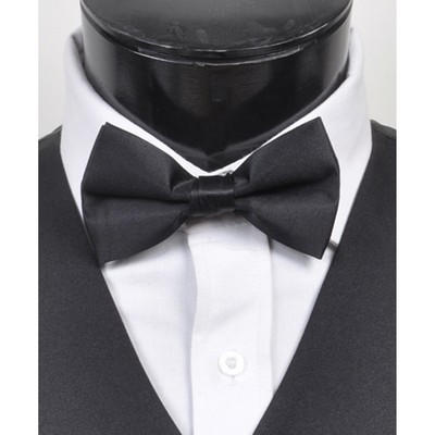 2.5" Polyester Satin Clip-on Bow Tie