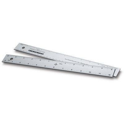 24" Straight Edge Aluminum Ruler with Center-Finding Back
