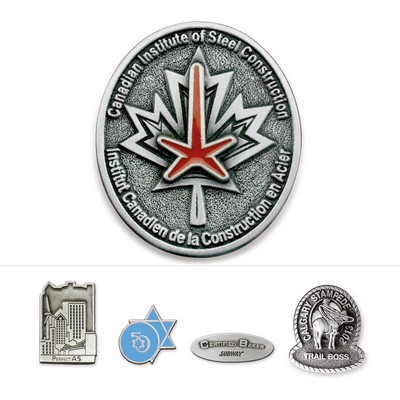 Custom Solid Pewter Lapel Pin (0.75")