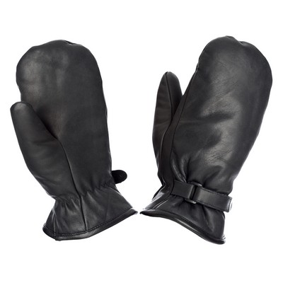 Tough Duck Leather Adjustable Pile Lined Mitt