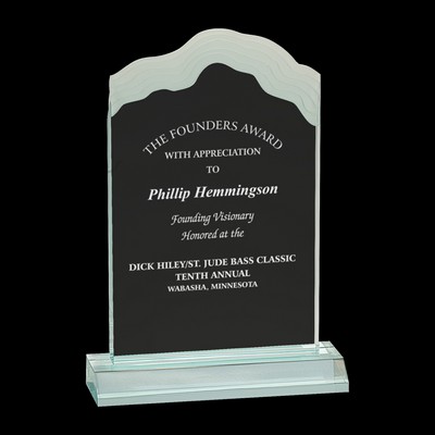 Jade Frosted White Cap Edge Acrylic Award (4"x6")