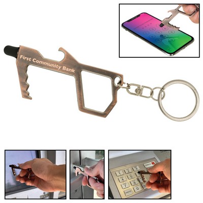 Clearance! Sanitary Door Opener Key w/Stylus Tip & Bottle Opener