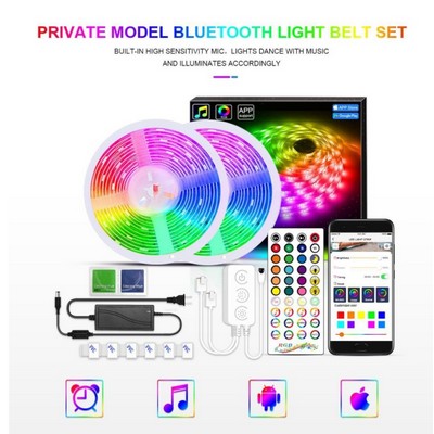 32.8ft 180Leds Color Changing LED Strip Lights Bluetooth LED Lights with APP Control, Remote