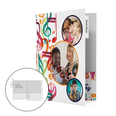 Tab File Folder with 2 Pockets