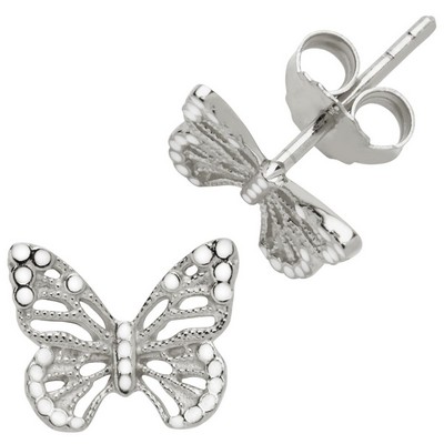 Jilco Inc. Sterling Silver Butterfly Stud Earrings