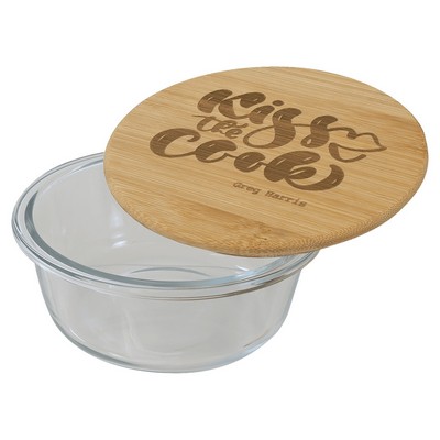 Glass Container with Bamboo Lid