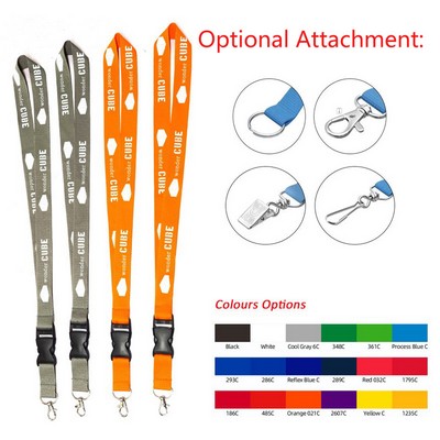 3/4"Lanyard w/ Lobster Claw And Buckle Release