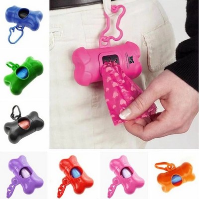 Bone Shaped Pet Waste Bag Dispenser w/Carabiner