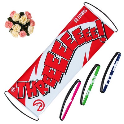 Custom 20" x 6.7" Reusable Retractable Roller Banner for Cheer Congratulations