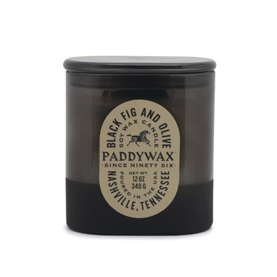 Vista 12 Oz Black Glass - Black Fig & Olive