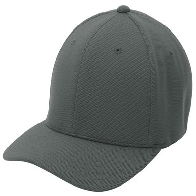 Sport-Tek Flexfit Cool & Dry Poly Block Mesh Cap.