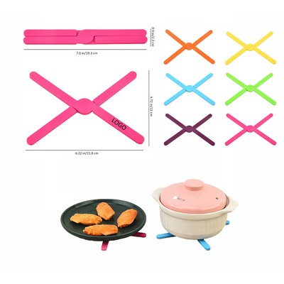 Heat-Resistant Non-slip Foldable Silicone Trivets