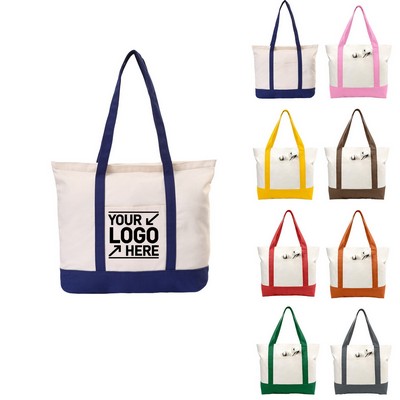 Cotton Canvas Boat Tote Bag