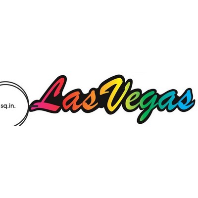 Las Vegas Key Chain w/Clear Mirrored Back (2 Square Inch)