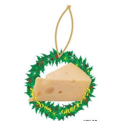 Cheese Executive Wreath Ornament w/ Mirrored Back (12 Square Inch)