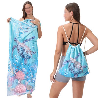 Foldable Beach Towel Backpack