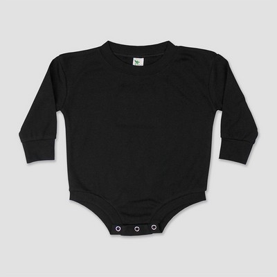 Baby Bubble Rompers with Long Sleeves Black 65% Polyester 35% Cotton- Laughing Giraffe®