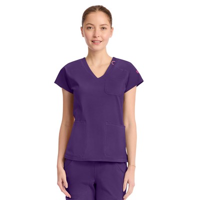 Med Couture - MC AMP KNIT - Women's 3-Pocket V-Neck Top