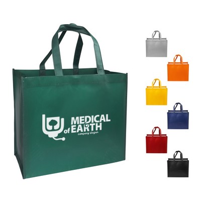 13.78" Custom Reusable Non Woven Tote Bag With Handles