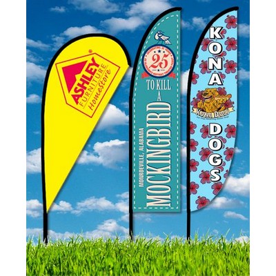 RushZoom3 10' Feather/Teardrop Flag Kit 2 Side X-Base