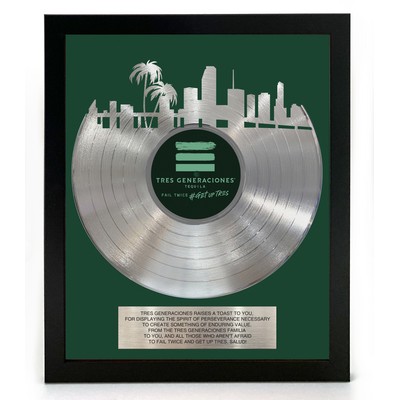 Platinum Framed 12" Record - Cut-Out+Custom Backer - 15 x 18