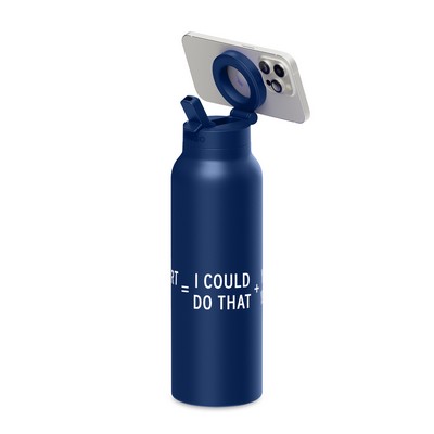 RINGO Pro Water Bottle with Magnetic Booster Ring - 32 Oz. - Blue