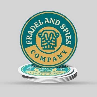 Custom Round Paper Coaster - 3" Dia x 60 pt Thickness